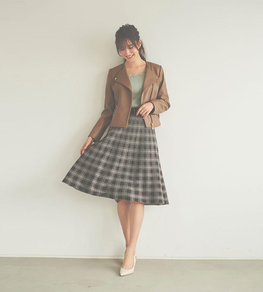 ニットチェックセットアップ ワンピース ドレス Laisse Passe レッセパッセ Laisse Passe レッセ パッセ 公式オンラインストア