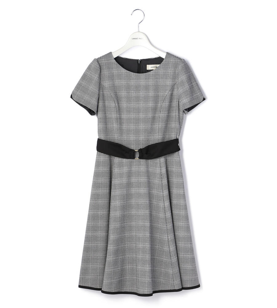 グレンチェックバイカラーワンピース ワンピース ドレス Laisse Passe レッセパッセ Laisse Passe レッセ パッセ 公式オンラインストア
