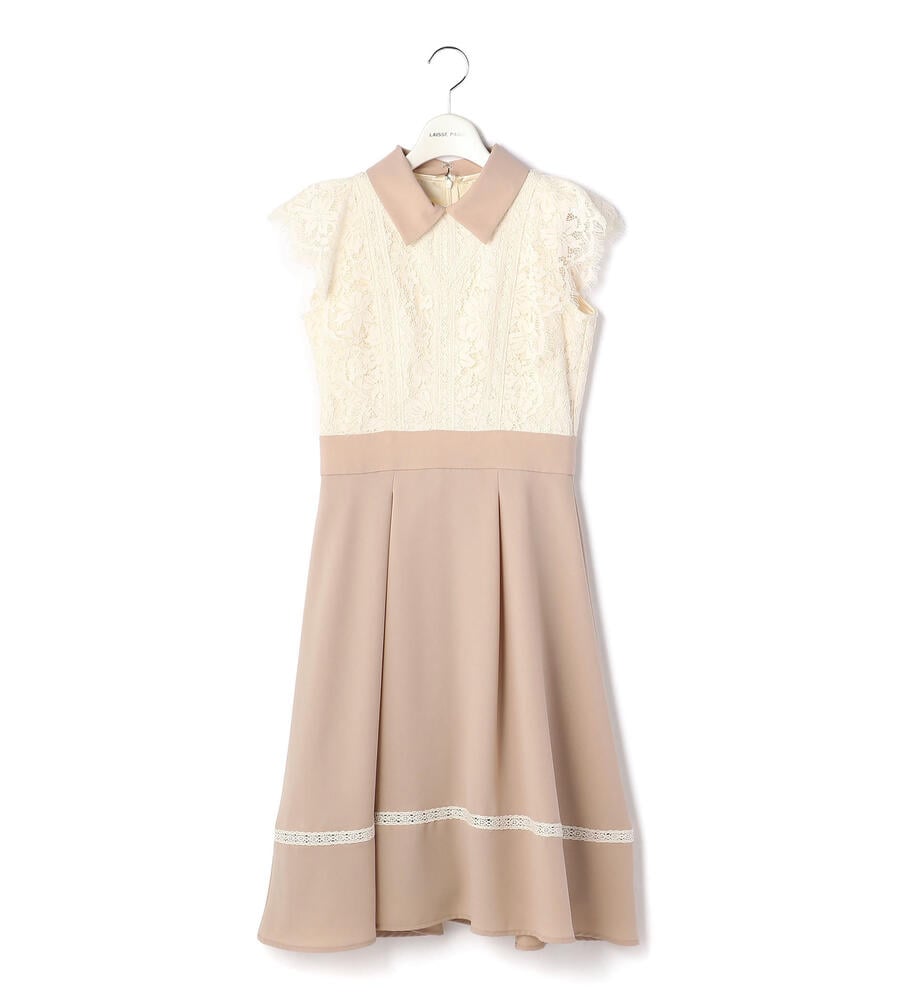 衿付きコードレースドッキングワンピース ワンピース Outlet アウトレット Laisse Passe レッセ パッセ 公式オンラインストア