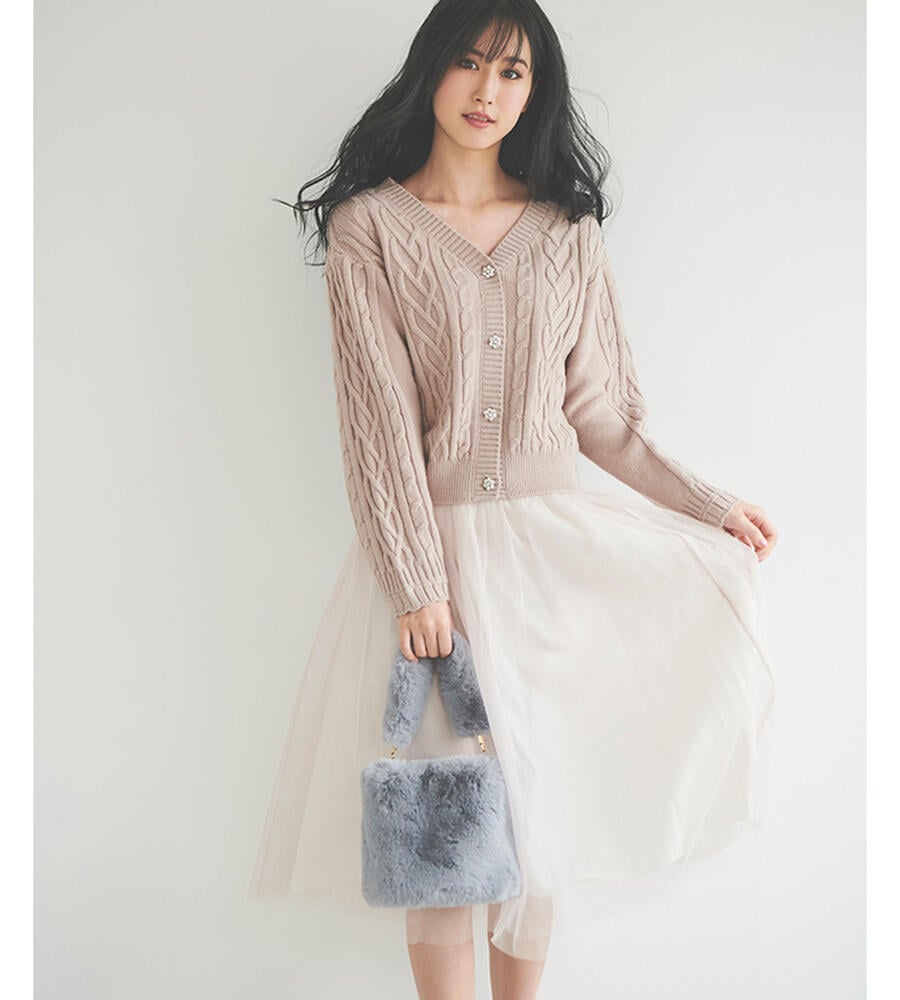 ケーブルカーディガンチュールスカートset スカート Laisse Passe レッセパッセ Laisse Passe レッセ パッセ 公式オンラインストア