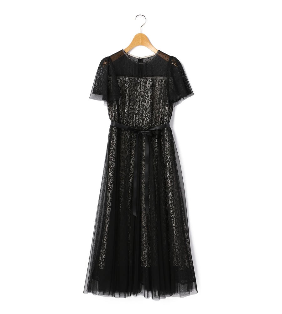 ラメレースチュールロングドレス ワンピース ドレス Laisse Passe レッセパッセ Laisse Passe レッセ パッセ 公式オンラインストア