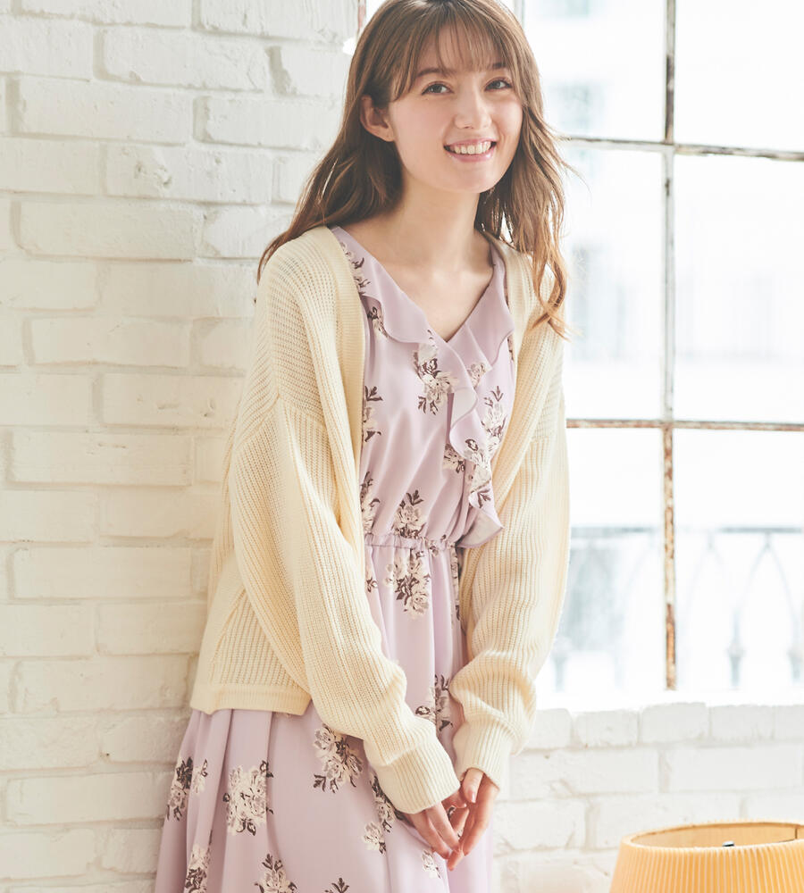 サテンフラワープリントワンピース ワンピース ドレス Laisse Passe レッセパッセ Laisse Passe レッセ パッセ 公式オンラインストア