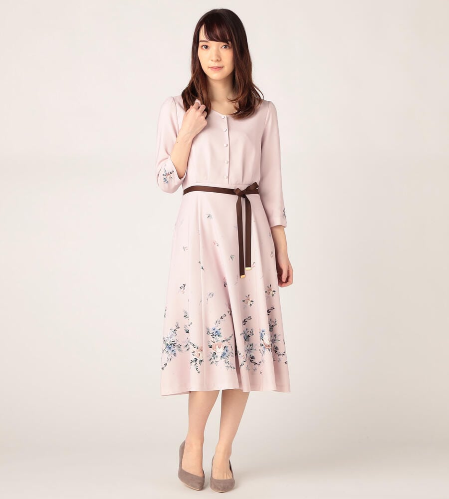 リングフラワープリントワンピース ワンピース ドレス Laisse Passe レッセパッセ Laisse Passe レッセ パッセ 公式オンラインストア