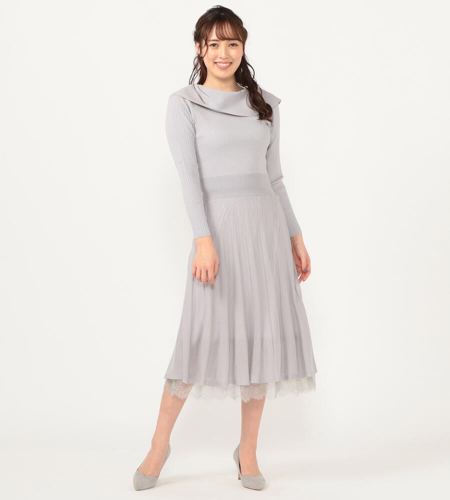 シアーニットオフショルダーワンピース コート Laisse Passe レッセパッセ Laisse Passe レッセ パッセ 公式オンラインストア シアーニットオフショルダーワンピース コート Laisse Passe レッセパッセ Laisse Passe レッセ パッセ 公式オンラインストア