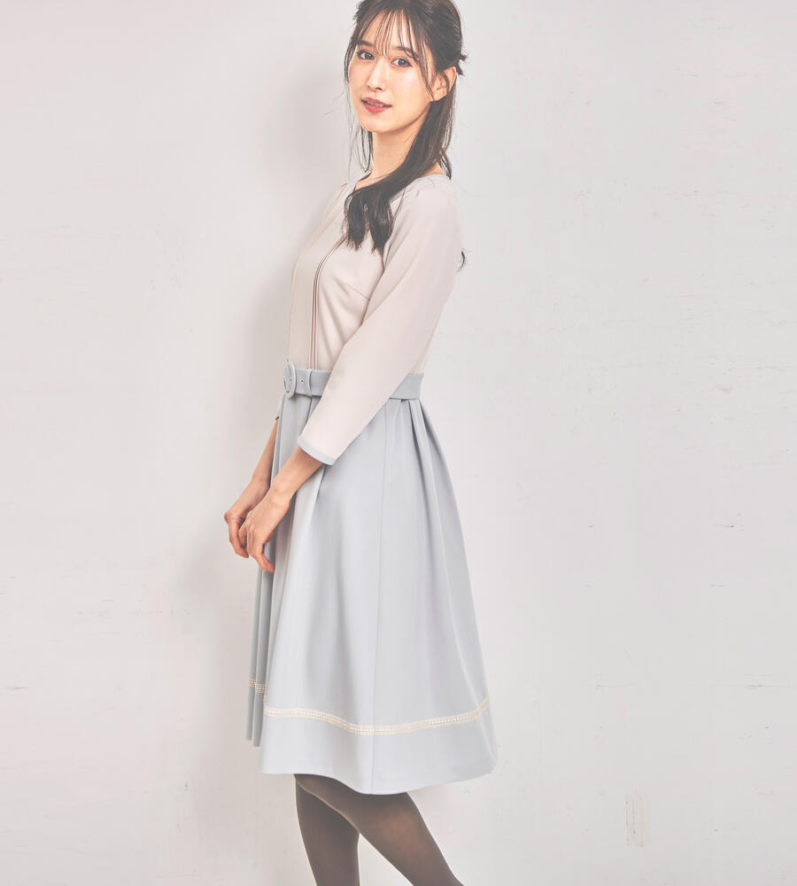 ベルト付きバイカラーワンピース ワンピース ドレス Laisse Passe レッセパッセ Laisse Passe レッセ パッセ 公式オンラインストア ベルト付きバイカラーワンピース ワンピース ドレス Laisse Passe レッセパッセ Laisse Passe レッセ パッセ 公式オンラインストア