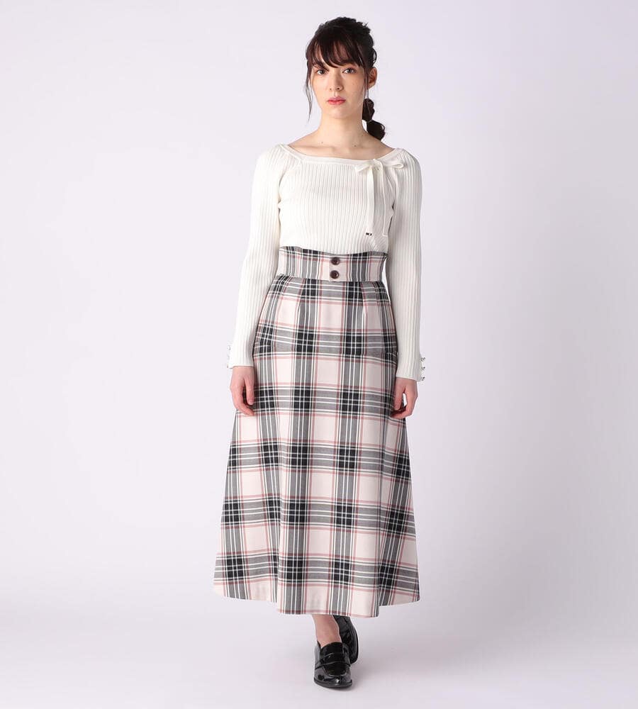 ベルト付タータンチェックロングスカート スカート Laisse Passe レッセパッセ Laisse Passe レッセ パッセ 公式オンラインストア ベルト付タータンチェックロングスカート スカート Laisse Passe レッセパッセ Laisse Passe レッセ パッセ 公式オンラインストア